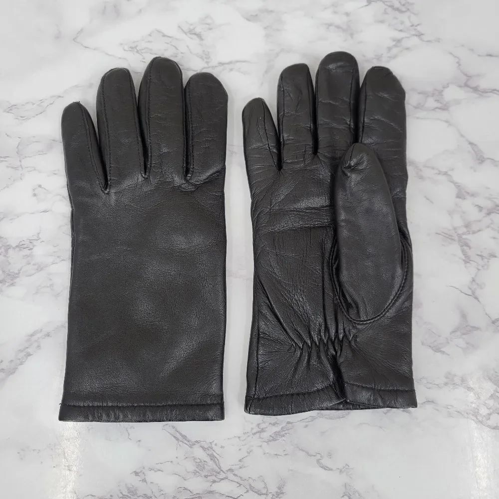 Preston & York Black Leather Driving Gloves